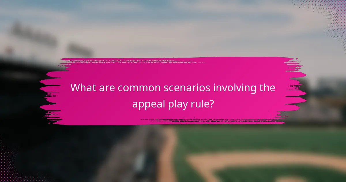 What are common scenarios involving the appeal play rule?