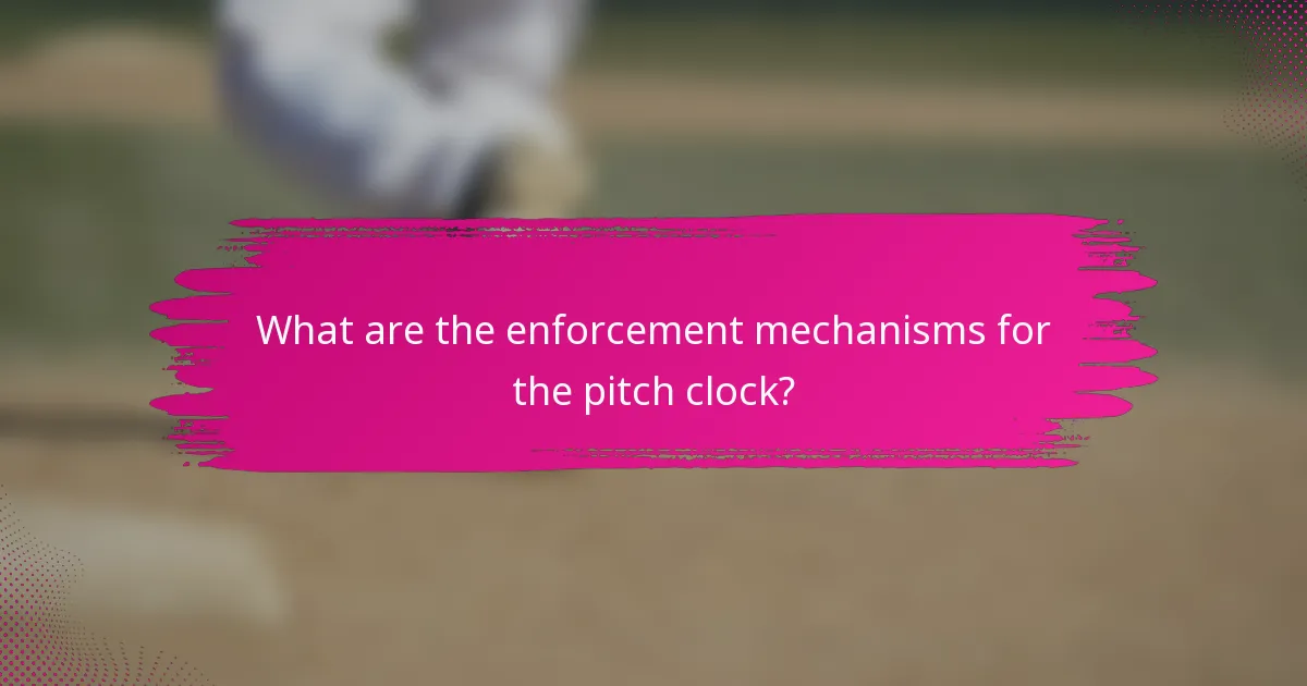 What are the enforcement mechanisms for the pitch clock?